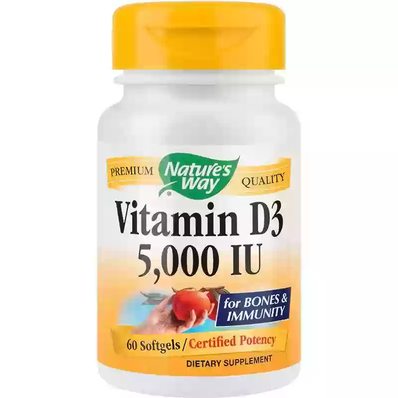 Vitamin d3 5000ui 60cps nature's way, secom