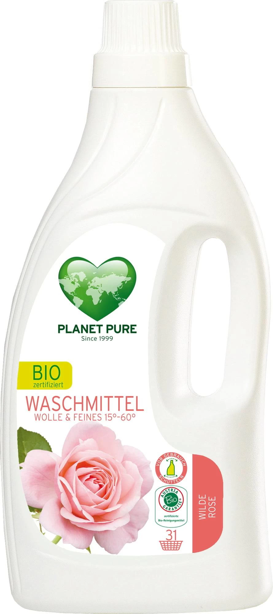 Detergent pentru lana si matase - trandafir salbatic, eco-bio 1.55l planet pure