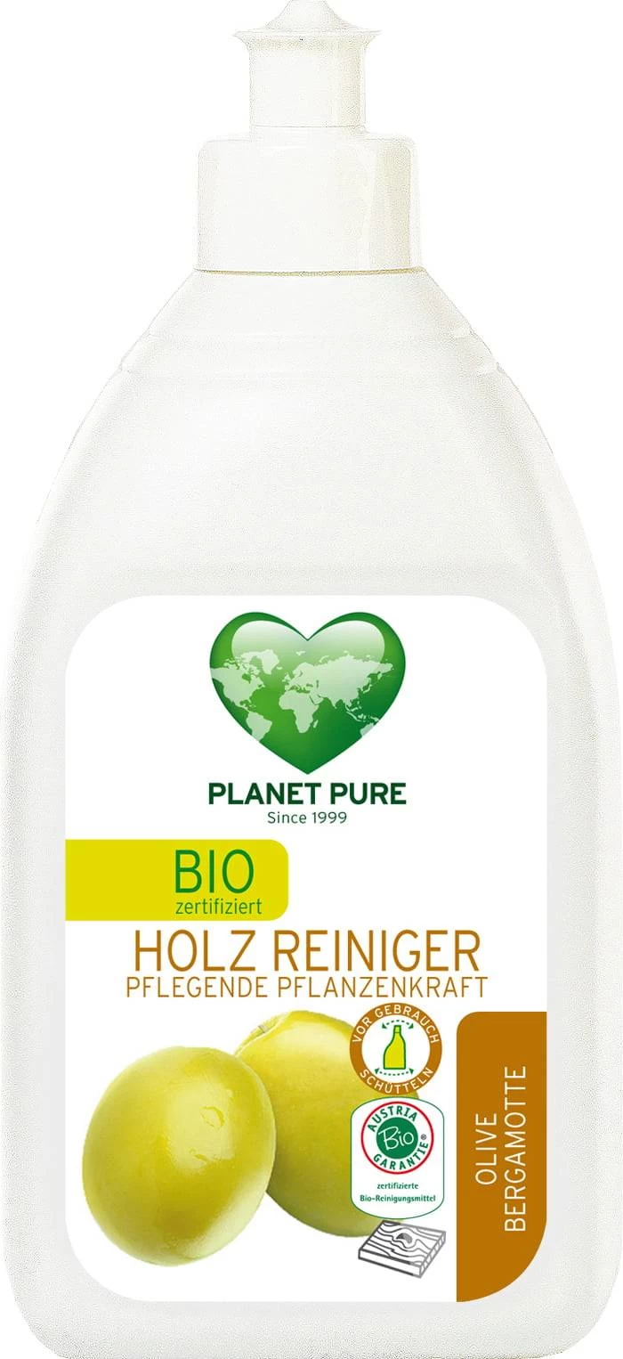 Detergent pentru lemn cu masline si bergamota eco-bio 510ml, planet pure