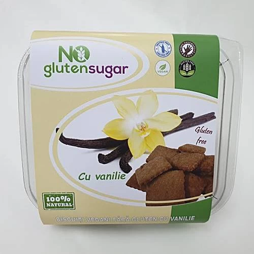 Biscuiti cu vanilie fara gluten si fara zahar 150g – no glutensugar