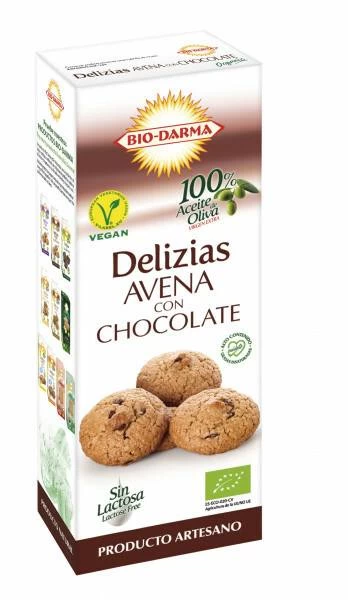 Biscuiti din ovaz cu ciocolata eco-bio 125g bio darma