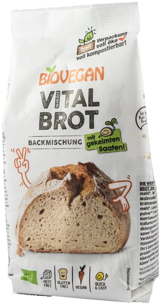 Biovegan - Vitavegan - Premix bio pentru paine vital, fara gluten, 315g biovegan