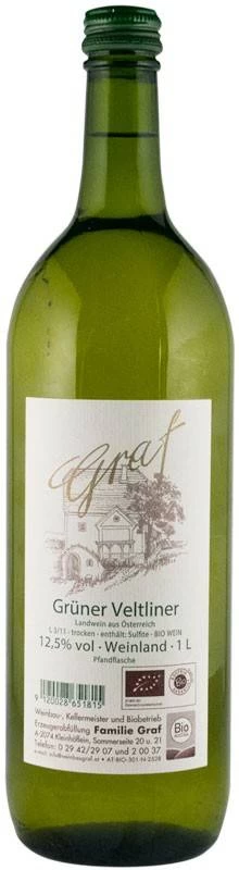 Vin alb BIO Gruner Veltliner, 1 L GRAF