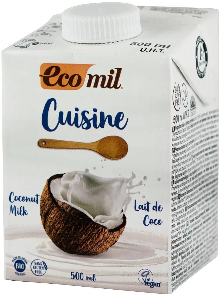 Smantana vegetala de cocos pentru gatit eco-bio, 500ml ecomil cuisine