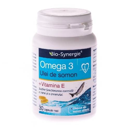 Omega 3 ulei de somon + vitamina e, 30 cps - bio synergie