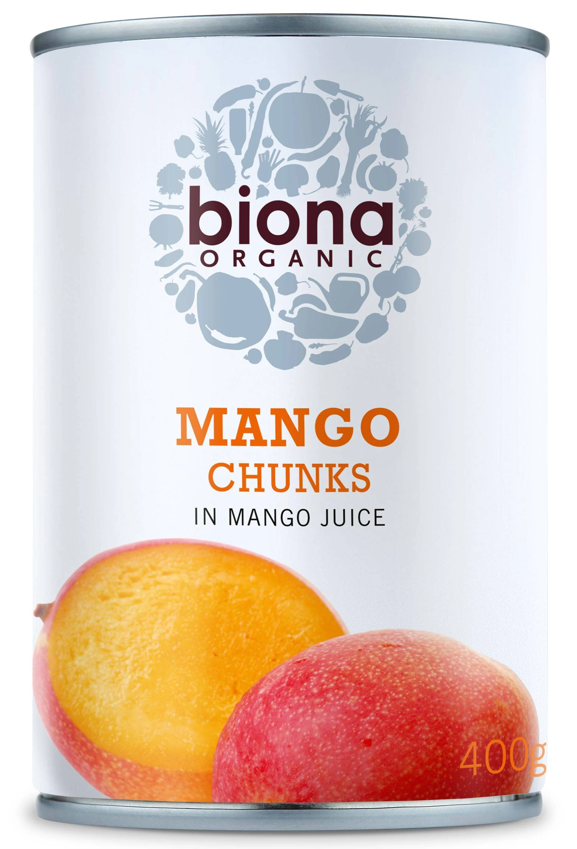 Mango bucati in suc de mango, eco-bio, 400g - biona