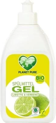 Detergent Gel pentru vase - lime si verbina, eco-bio, 500ml - Planet Pure
