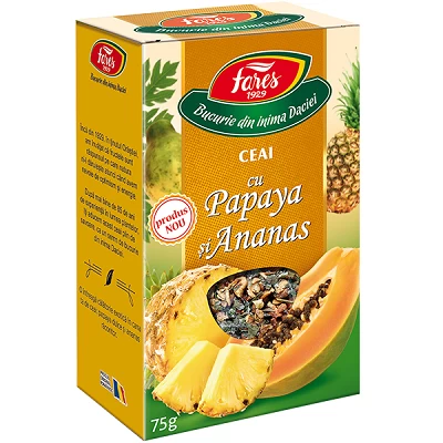 Ceai cu papaya si ananas, 75g - fares
