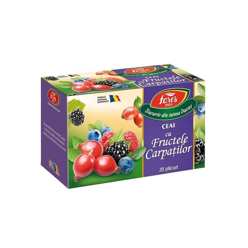 Ceai Fructele Carpatilor, Aromfruct, 20plicuri - Fares