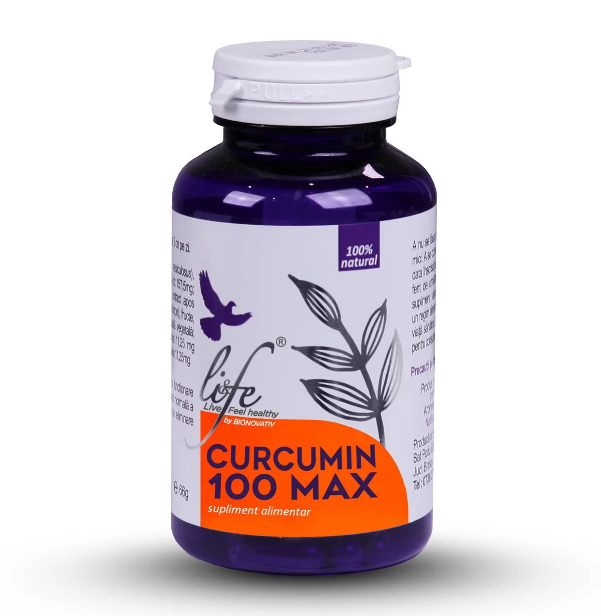 Curcumin 100max, 60cps - life bio