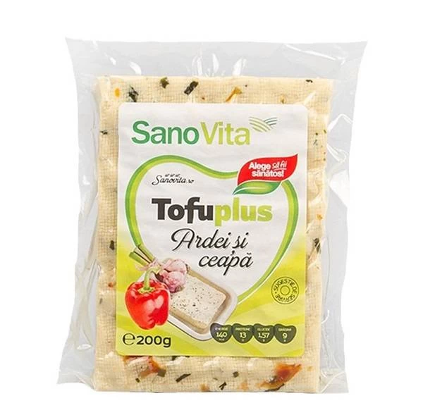 Tofu plus ardei si ceapa, 200g - sanovita