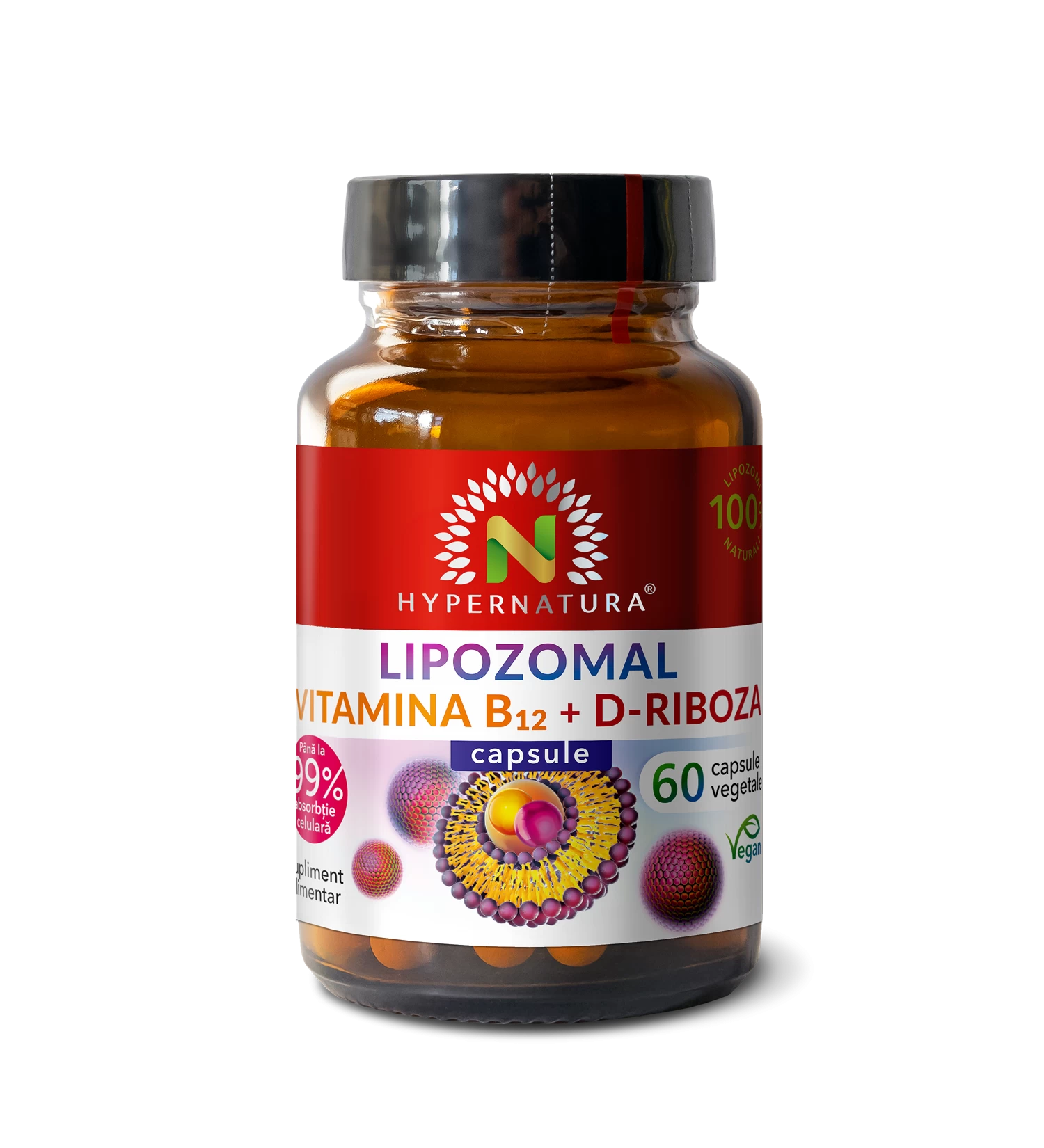 Lipozomal vitamina b12 si riboza, 60cps - hyperfarm