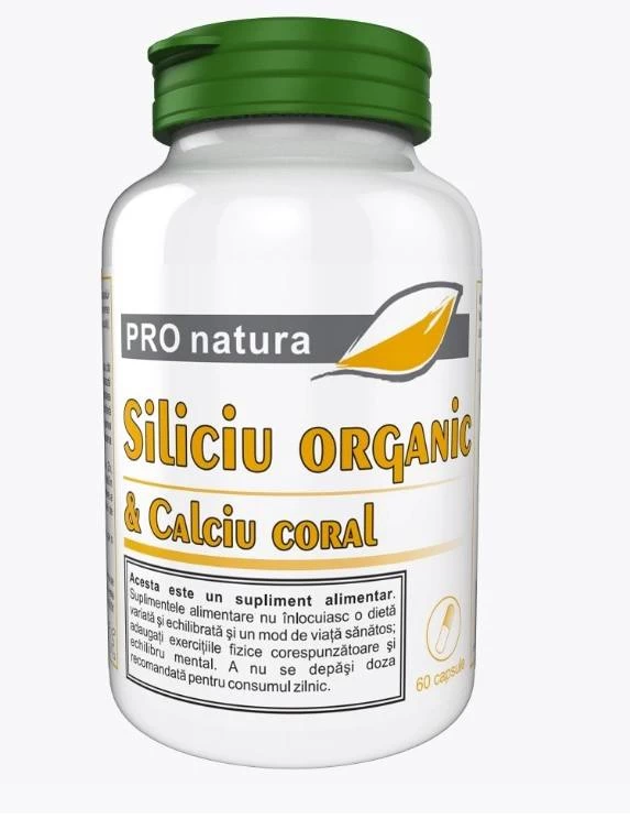 Medica - Pro Natura Siliciu organic si calciu coral, 60cps - medica