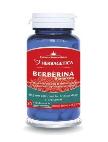 Berberina bio-activa, 60cps si 30cps - herbagetica 30 capsule