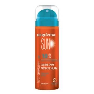 Lotiune spray protectie solara spf10, 150ml - gerovital sun