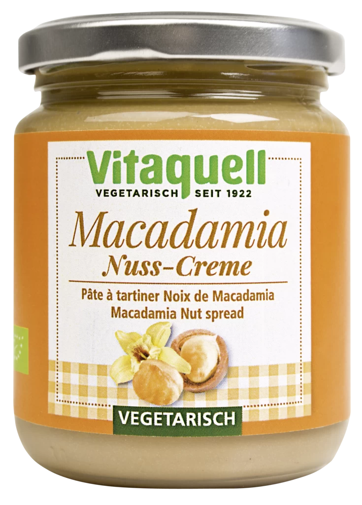 Crema din nuci macadamia, eco-bio, 250g - vitaquell