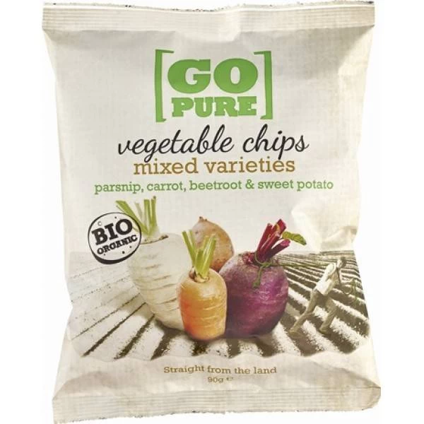 Chipsuri din legume, eco-bio, 90g - go pure