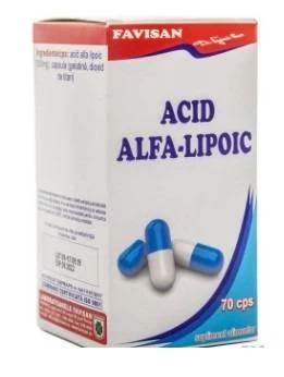 Acid alfa lipoic 70cps, favisan