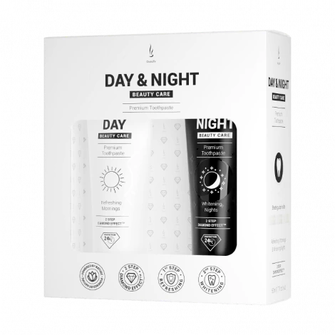 Toothpaste set duolife day and night beauty care, 2x50ml - duolife