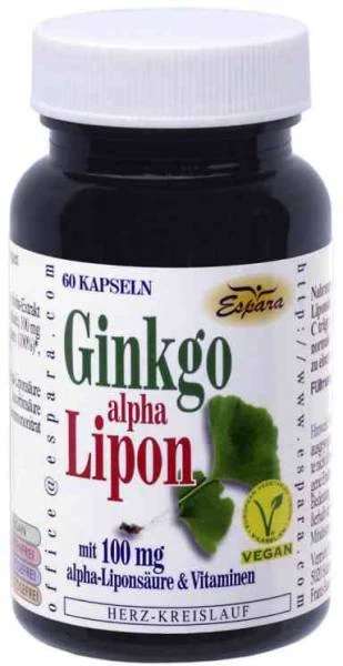 Ginkgo alpha lipon, 100mg, 60cps - espara