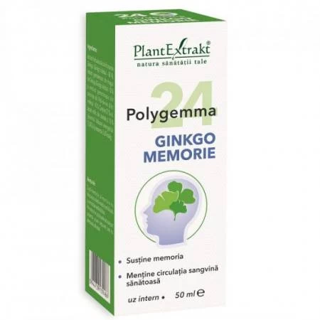 Polygemma 24 ginkgo memorie, 50ml - plantextrakt