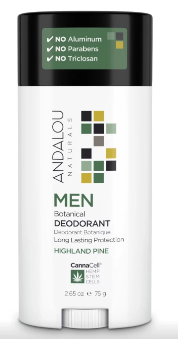 Deodorant solid pentru barbati, men botanical deodorant highland pine, 75g - secom - andalou