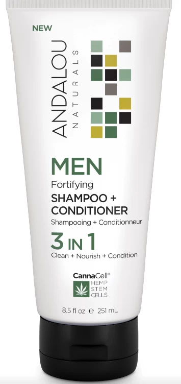 Sampon 3 in 1, men fortifying shampoo and conditioner, 251ml - secom - andalou