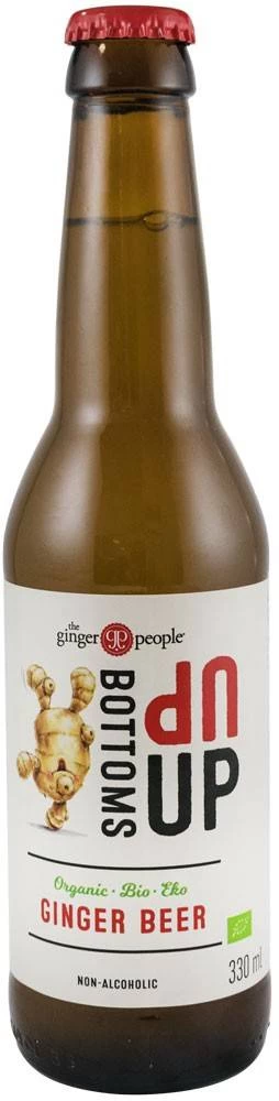 Bere de ghimbir eco-bio, fara alcool - bottoms up, 330ml, the ginger people