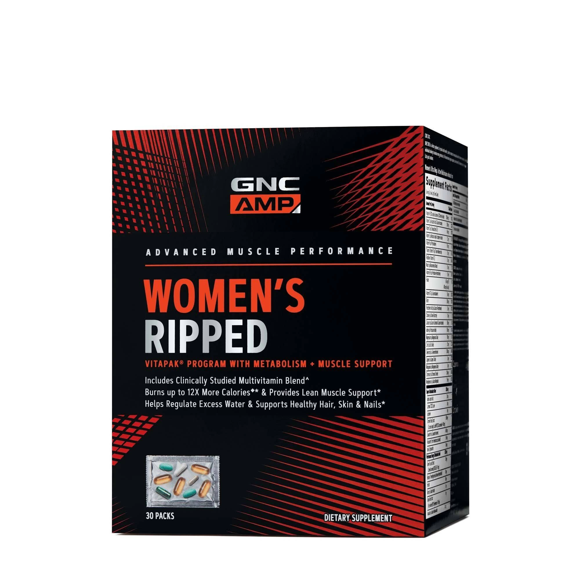 Amp women’s ripped program vitapack complex de multivitamine pentru femei, 30buc - gnc