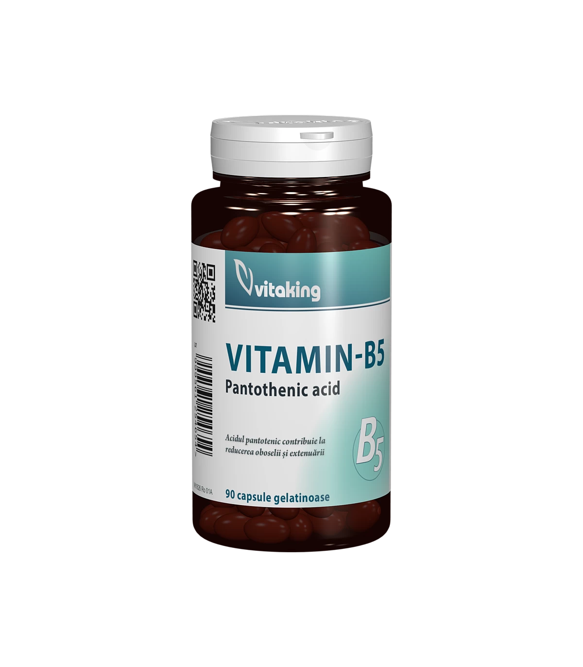 Vitamina b5, acid pantotenic, 200mg, 90cps - vitaking