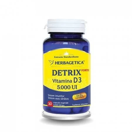 Detrix Forte Vitamina D3 5000ui, 30cps - Herbagetica