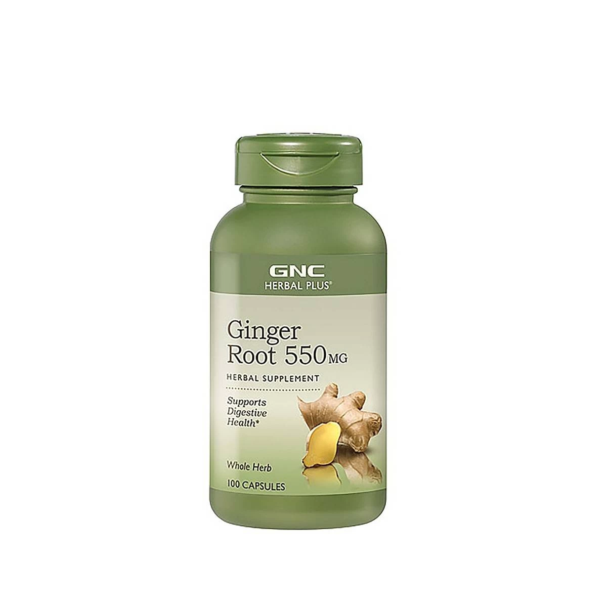 Ginger Root 550Mg, Radacina De Ghimbir, 100cps - Gnc Herbal Plus