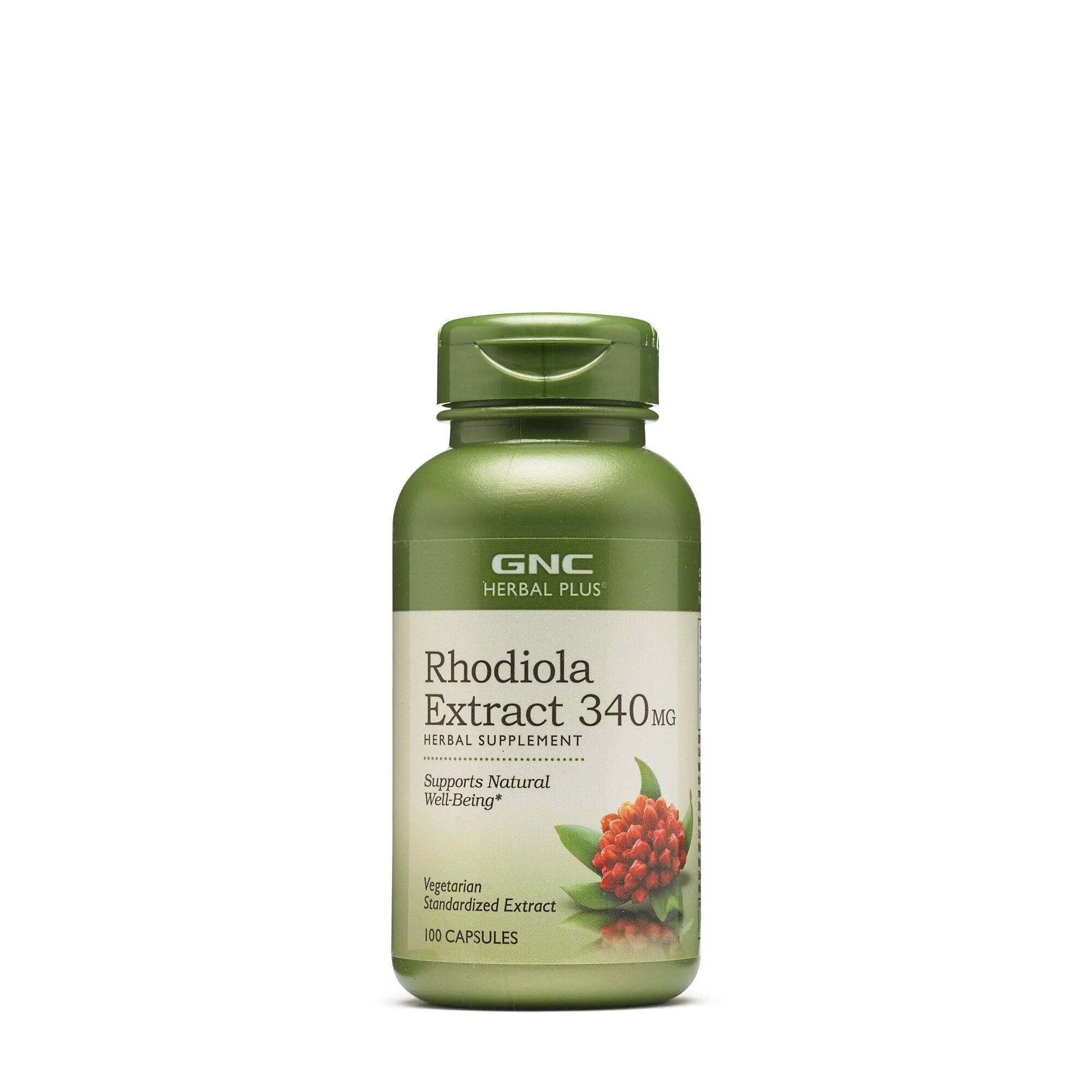Rhodiola 340mg, extract de rodiola, 100cps - gnc herbal plus