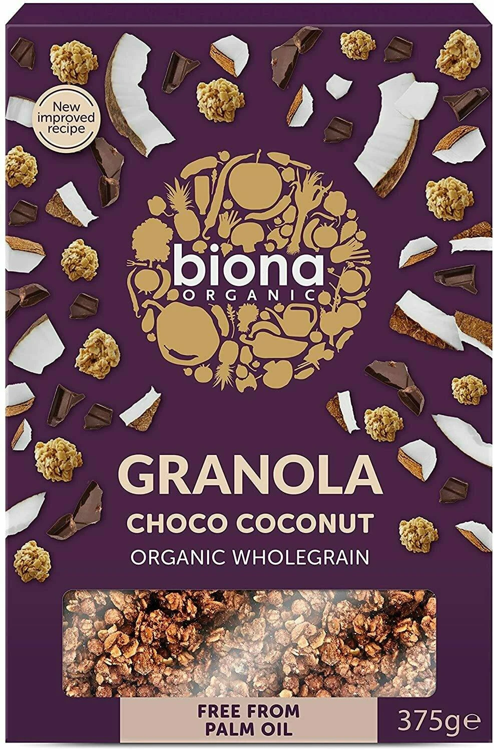 Granola cu ciocolata si cocos, eco-bio, 375g - biona