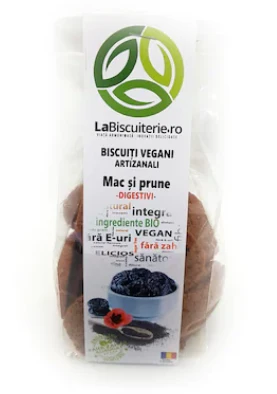 Biscuiti Vegani Cu Mac Si Prune, 140g - Labiscuiterie