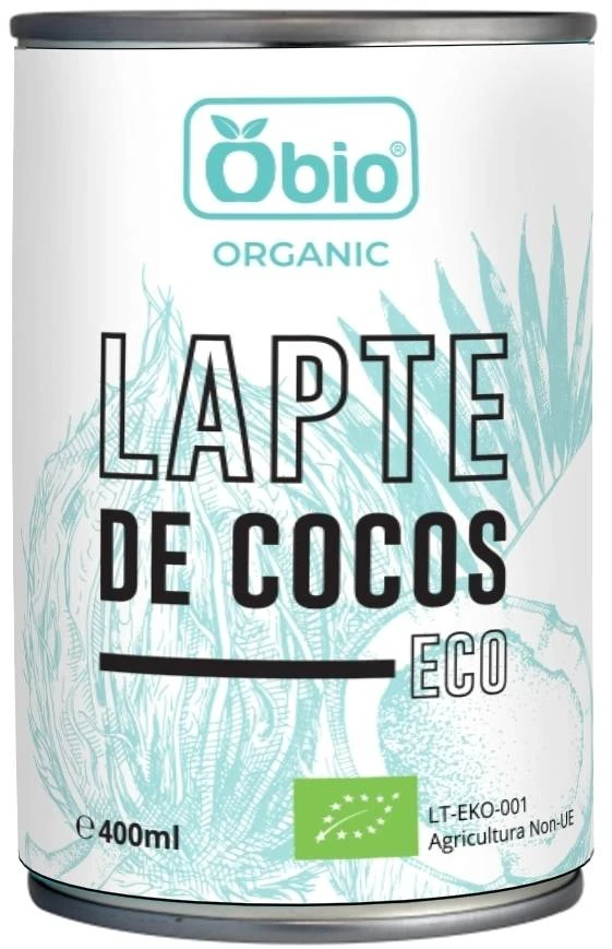 Lapte de cocos, eco-bio, 400ml - obio