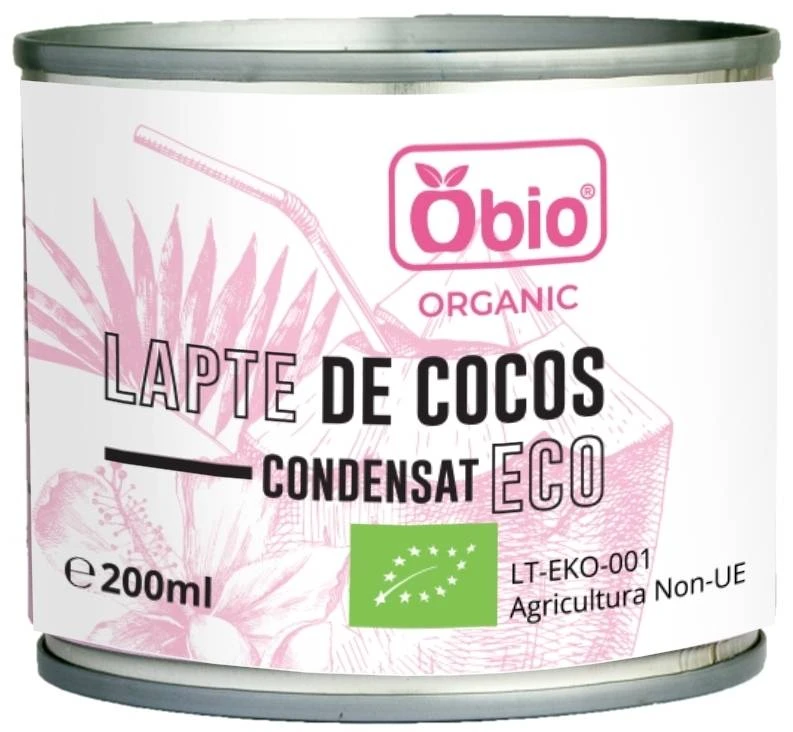 Lapte de cocos condensat, eco-bio, 200ml - obio