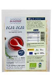Agar agar fulgi bio 50g - Algamar