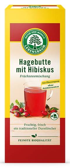 Ceai de măceșe si hibiscus, eco-bio, 20plicuri - Lebensbaum