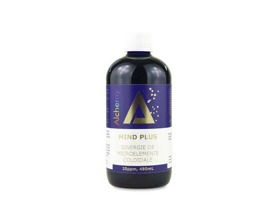 Mind Plus, sinergie de argint, platina si aur coloidal 20ppm, Alchemy, 480ml - AGHORAS