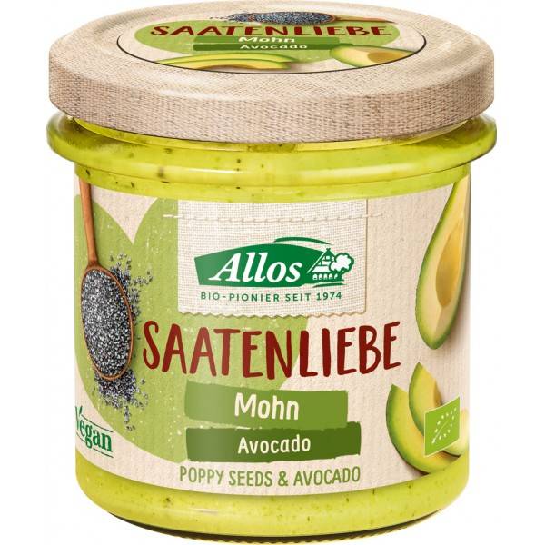 Crema tartinabila din seminte de mac si avocado, eco-bio, 135g - Allos