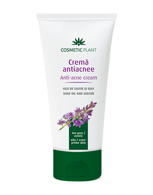 Crema antiacnee cu ulei de salvie si sulf, 30ml - Cosmeticplant