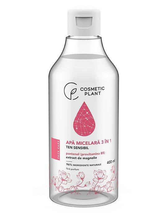 Apa micelara 3 in 1 cu pantenol si extract de magnolie, 400ml - Cosmeticplant