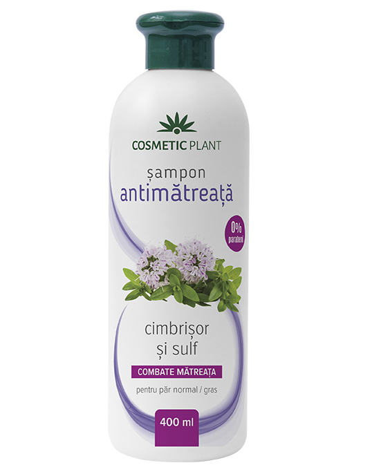 Sampon antimatreata cu cimbrisor si sulf, 400ml - Cosmeticplant