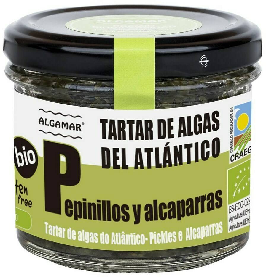 Tartar de alge marine cu castraveti murati si capere, bio 100g - Algamar