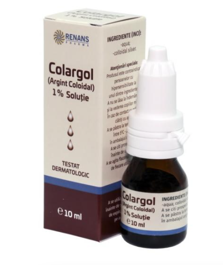Colargol 1% Argint Coloidal, Solutie, 10ml - Renans