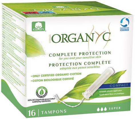 Tampoane SUPER din bumbac organic, cu aplicator, 16 buc, Corman Organyc