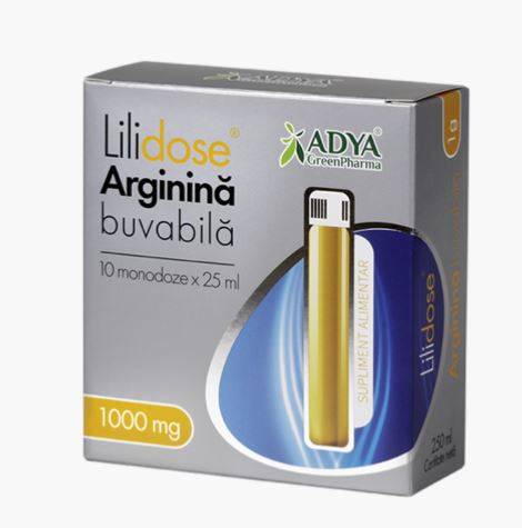 Lilidose Arginina buvabila 1000mg 10 monodoze - ADYA GREEN PHARMA