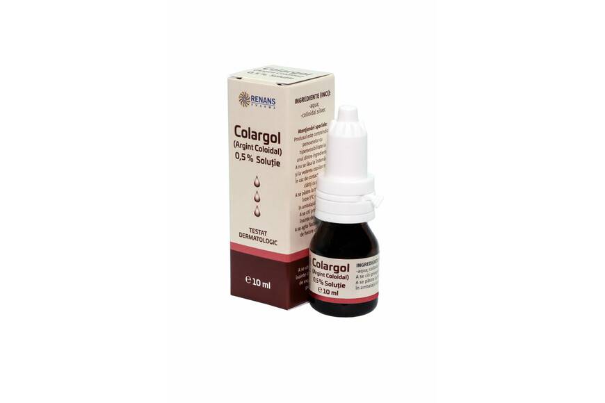 Colargol, Argint Coloidal 0.5% solutie, 10ml - Renans