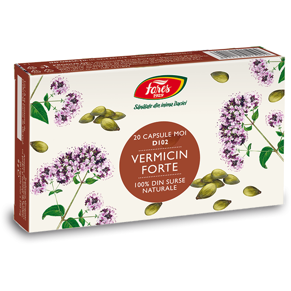 Vermicin Forte - D102 - 20 capsule moi - Fares